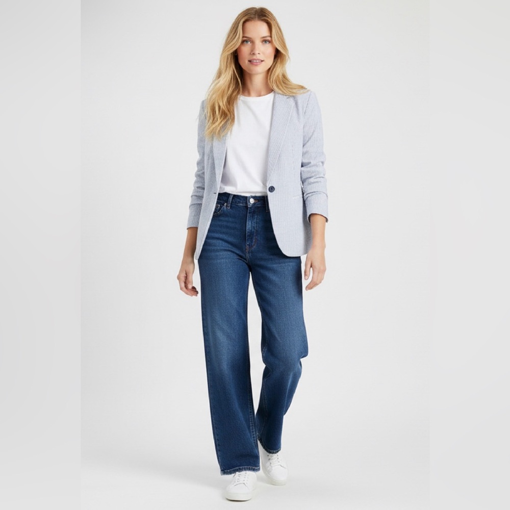 (#75) ZARA Striped Blazer Jacket